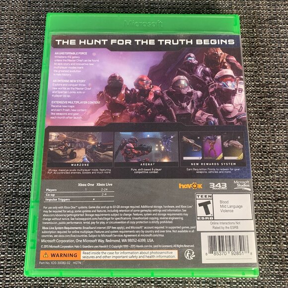 Halo 5 Guardians Microsoft Xbox One 🎮👽  Excellent pre-owned condition - Picture 2 of 5
